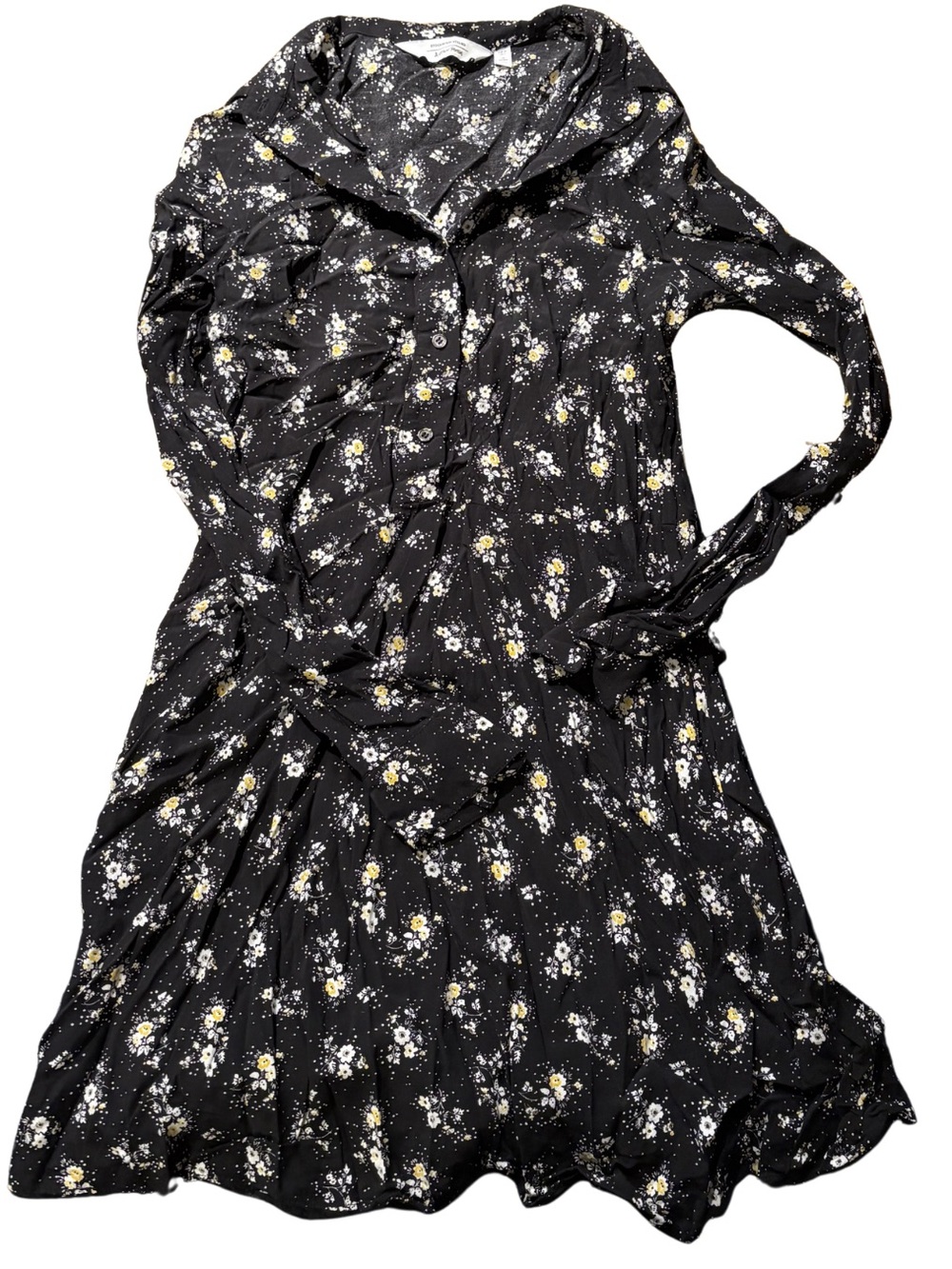 & Other Stories Stockholm Atelier black, long-sleeved, floral minidress